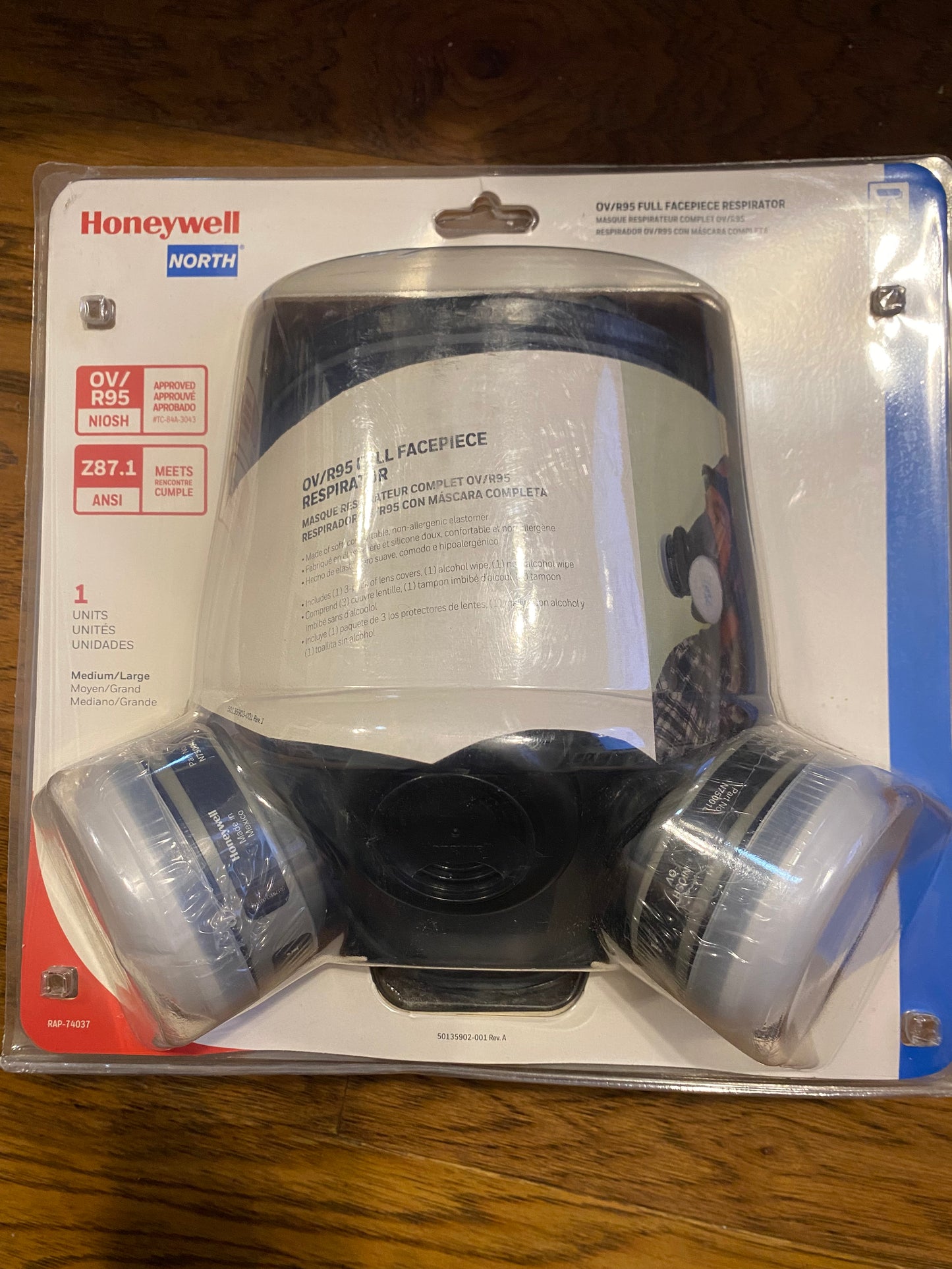 Honeywell North OV/N95 Fill Facepiece Respirator Medium/Large RAP-74037